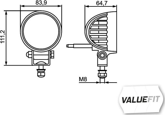 HELLA 1G0 357 000-001 - Darba gaismas lukturis ps1.lv