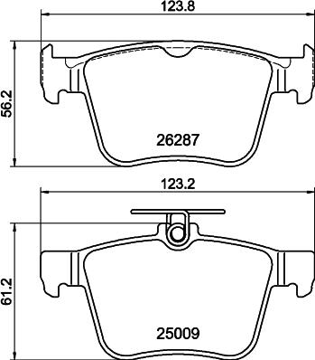 HELLA 8DB 355 044-951 - Bremžu uzliku kompl., Disku bremzes ps1.lv