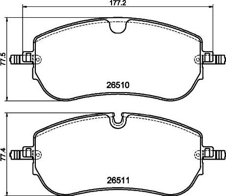 HELLA 8DB 355 044-251 - Bremžu uzliku kompl., Disku bremzes ps1.lv