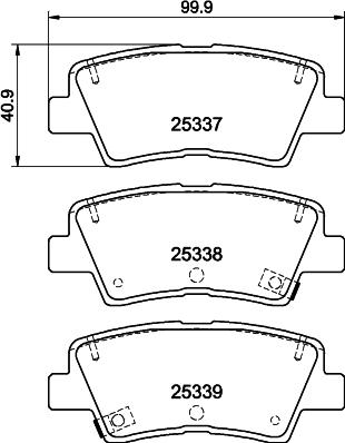 HELLA 8DB 355 044-731 - Bremžu uzliku kompl., Disku bremzes ps1.lv