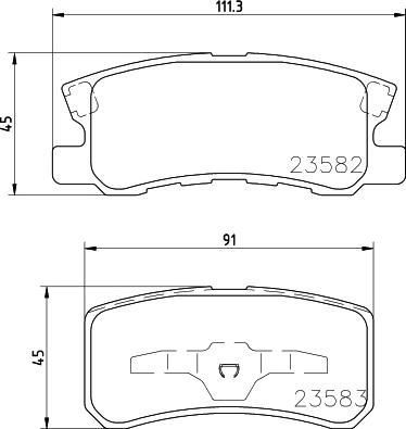 HELLA 8DB 355 045-481 - Bremžu uzliku kompl., Disku bremzes ps1.lv