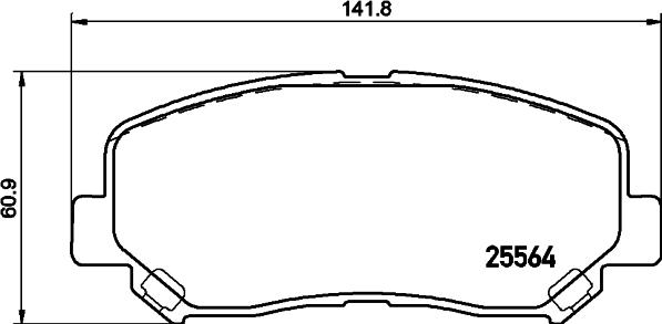 HELLA 8DB 355 045-541 - Bremžu uzliku kompl., Disku bremzes ps1.lv