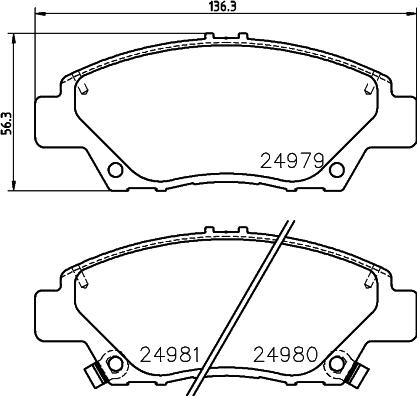 HELLA 8DB 355 045-551 - Bremžu uzliku kompl., Disku bremzes ps1.lv