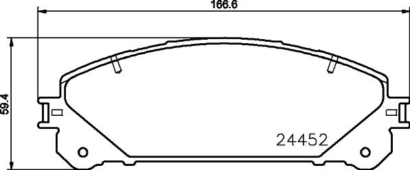 HELLA 8DB 355 045-511 - Bremžu uzliku kompl., Disku bremzes ps1.lv