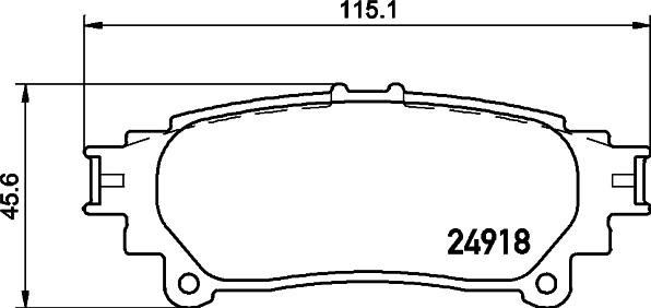 HELLA 8DB 355 045-521 - Bremžu uzliku kompl., Disku bremzes ps1.lv