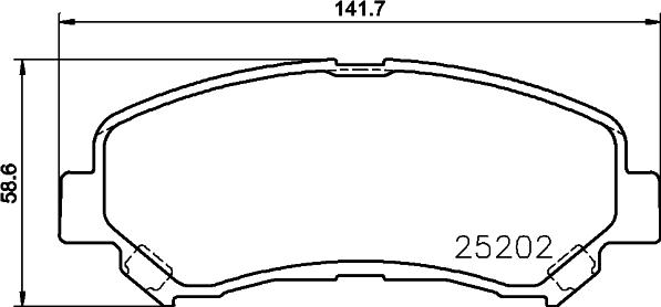 HELLA 8DB 355 045-191 - Bremžu uzliku kompl., Disku bremzes ps1.lv