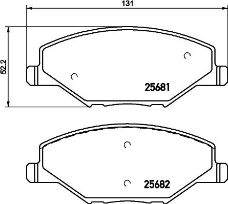 HELLA 8DB 355 045-151 - Bremžu uzliku kompl., Disku bremzes ps1.lv