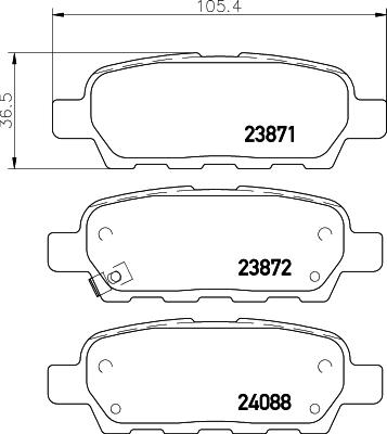 HELLA 8DB 355 045-101 - Bremžu uzliku kompl., Disku bremzes ps1.lv