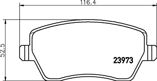 HELLA 8DB 355 045-111 - Bremžu uzliku kompl., Disku bremzes ps1.lv