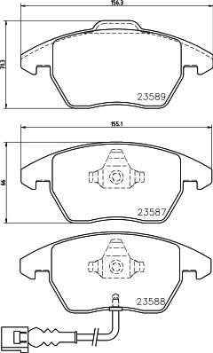 HELLA 8DB 355 045-121 - Bremžu uzliku kompl., Disku bremzes ps1.lv