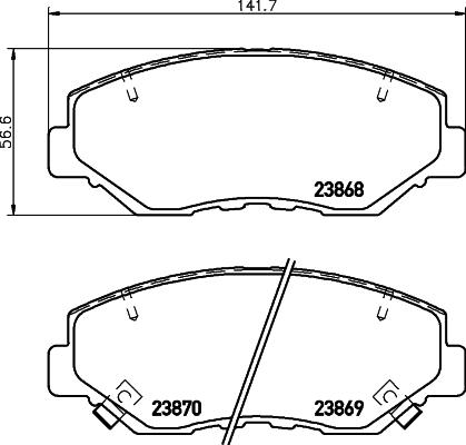 HELLA 8DB 355 045-171 - Bremžu uzliku kompl., Disku bremzes ps1.lv