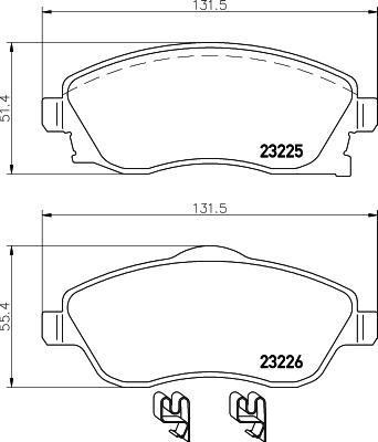 HELLA 8DB 355 045-371 - Bremžu uzliku kompl., Disku bremzes ps1.lv