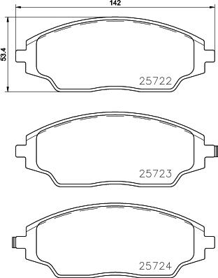 HELLA 8DB 355 045-241 - Bremžu uzliku kompl., Disku bremzes ps1.lv