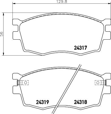 HELLA 8DB 355 045-211 - Bremžu uzliku kompl., Disku bremzes ps1.lv