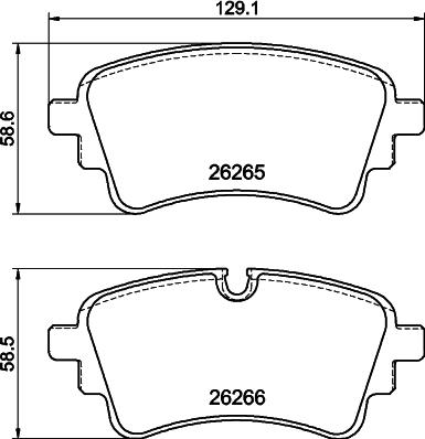 HELLA 8DB 355 040-941 - Bremžu uzliku kompl., Disku bremzes ps1.lv