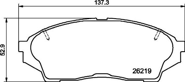 HELLA 8DB 355 040-491 - Bremžu uzliku kompl., Disku bremzes ps1.lv