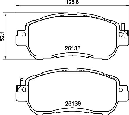 HELLA 8DB 355 040-571 - Bremžu uzliku kompl., Disku bremzes ps1.lv