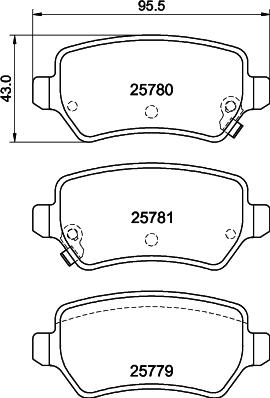 HELLA 8DB 355 040-611 - Bremžu uzliku kompl., Disku bremzes ps1.lv