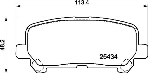 HELLA 8DB 355 040-131 - Bremžu uzliku kompl., Disku bremzes ps1.lv