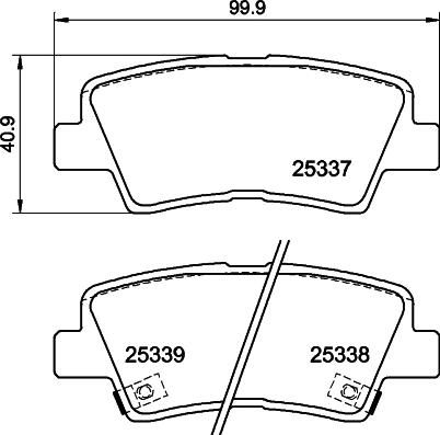 HELLA 8DB 355 040-171 - Bremžu uzliku kompl., Disku bremzes ps1.lv