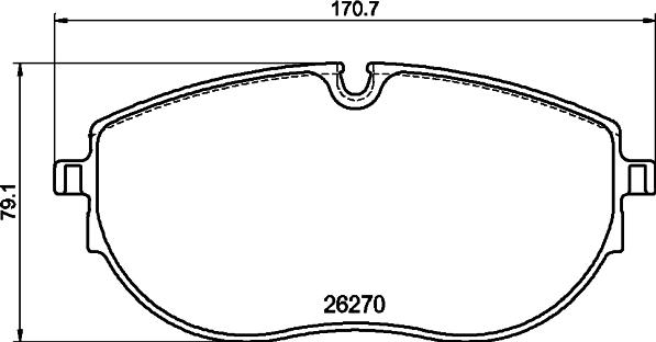 HELLA 8DB 355 040-891 - Bremžu uzliku kompl., Disku bremzes ps1.lv