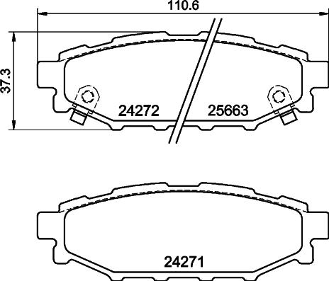 HELLA 8DB 355 040-391 - Bremžu uzliku kompl., Disku bremzes ps1.lv