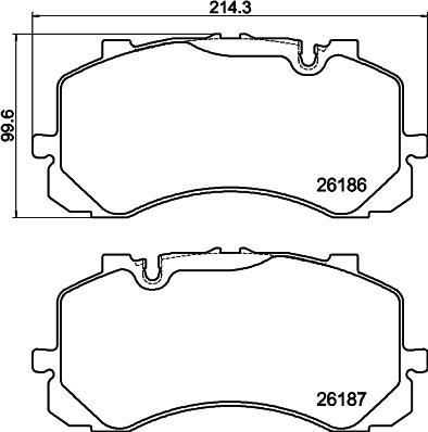 HELLA 8DB 355 040-241 - Bremžu uzliku kompl., Disku bremzes ps1.lv