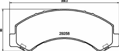 HELLA 8DB 355 040-281 - Bremžu uzliku kompl., Disku bremzes ps1.lv