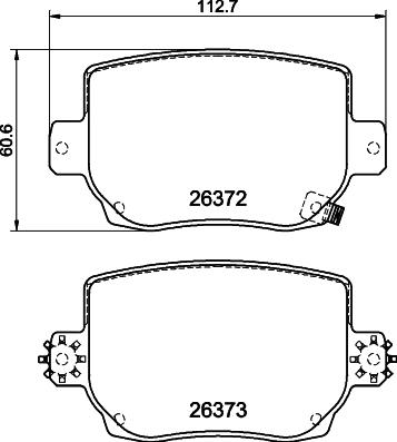 HELLA 8DB 355 041-041 - Bremžu uzliku kompl., Disku bremzes ps1.lv