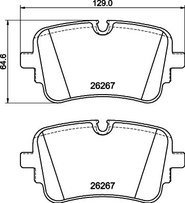 HELLA 8DB 355 041-001 - Bremžu uzliku kompl., Disku bremzes ps1.lv