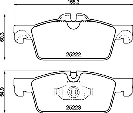 HELLA 8DB 355 041-101 - Bremžu uzliku kompl., Disku bremzes ps1.lv