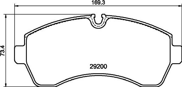 HELLA 8DB 355 043-911 - Bremžu uzliku kompl., Disku bremzes ps1.lv