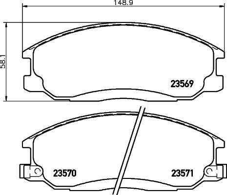 HELLA 8DB 355 009-991 - Bremžu uzliku kompl., Disku bremzes ps1.lv