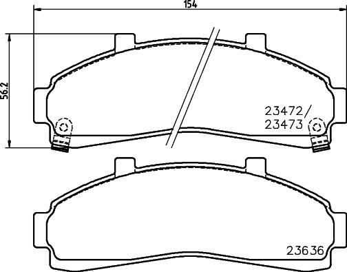 HELLA 8DB 355 009-941 - Bremžu uzliku kompl., Disku bremzes ps1.lv