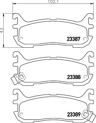 HELLA 8DB 355 009-911 - Bremžu uzliku kompl., Disku bremzes ps1.lv