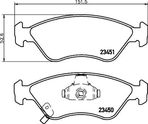 HELLA 8DB 355 009-931 - Bremžu uzliku kompl., Disku bremzes ps1.lv