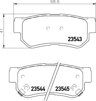 HELLA 8DB 355 009-971 - Bremžu uzliku kompl., Disku bremzes ps1.lv