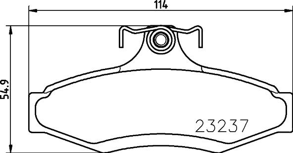 HELLA 8DB 355 009-491 - Bremžu uzliku kompl., Disku bremzes ps1.lv