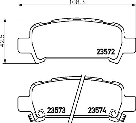 HELLA 8DB 355 009-401 - Bremžu uzliku kompl., Disku bremzes ps1.lv