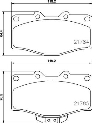 HELLA 8DB 355 009-471 - Bremžu uzliku kompl., Disku bremzes ps1.lv