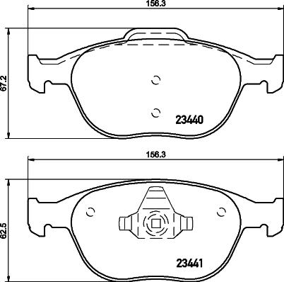 HELLA 8DB 355 009-561 - Bremžu uzliku kompl., Disku bremzes ps1.lv