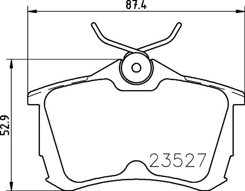 HELLA 8DB 355 009-511 - Bremžu uzliku kompl., Disku bremzes ps1.lv