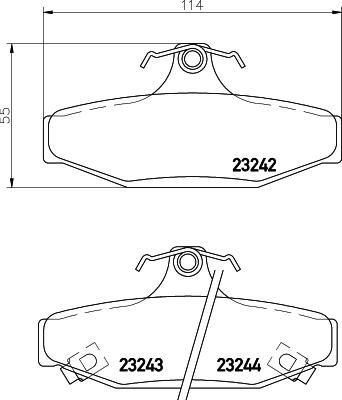 HELLA 8DB 355 009-571 - Bremžu uzliku kompl., Disku bremzes ps1.lv