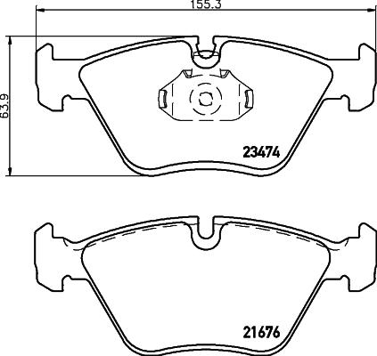 HELLA 8DB 355 009-651 - Bremžu uzliku kompl., Disku bremzes ps1.lv