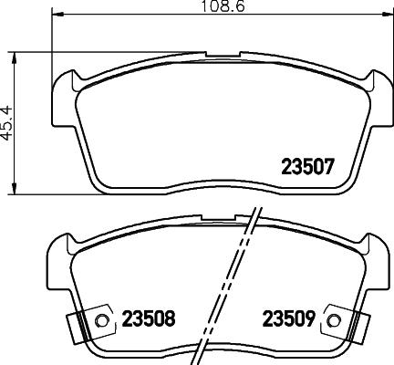 HELLA 8DB 355 009-631 - Bremžu uzliku kompl., Disku bremzes ps1.lv