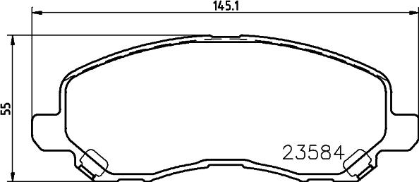 HELLA 8DB 355 009-671 - Bremžu uzliku kompl., Disku bremzes ps1.lv