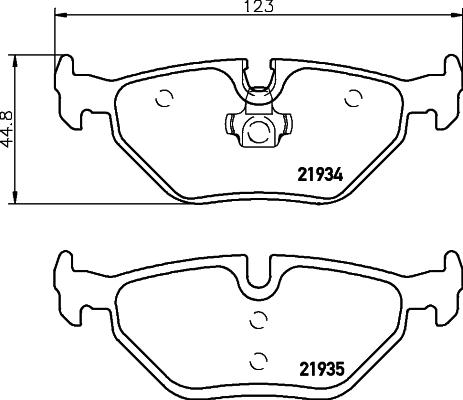 HELLA 8DB 355 009-051 - Bremžu uzliku kompl., Disku bremzes ps1.lv