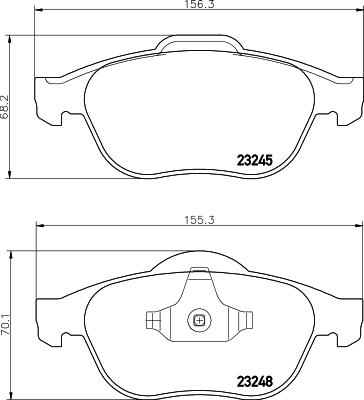 HELLA 8DB 355 009-111 - Bremžu uzliku kompl., Disku bremzes ps1.lv