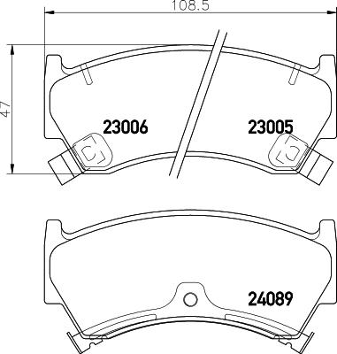 HELLA 8DB 355 009-821 - Bremžu uzliku kompl., Disku bremzes ps1.lv