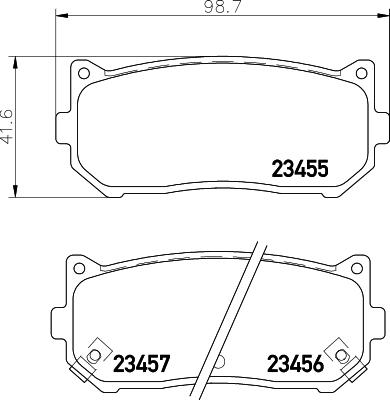 HELLA 8DB 355 009-341 - Bremžu uzliku kompl., Disku bremzes ps1.lv